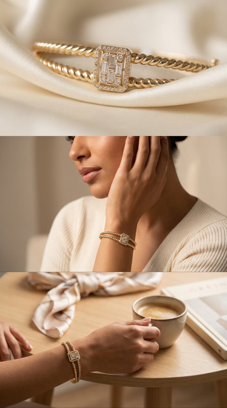 Baget Taş detaylı kelepçe